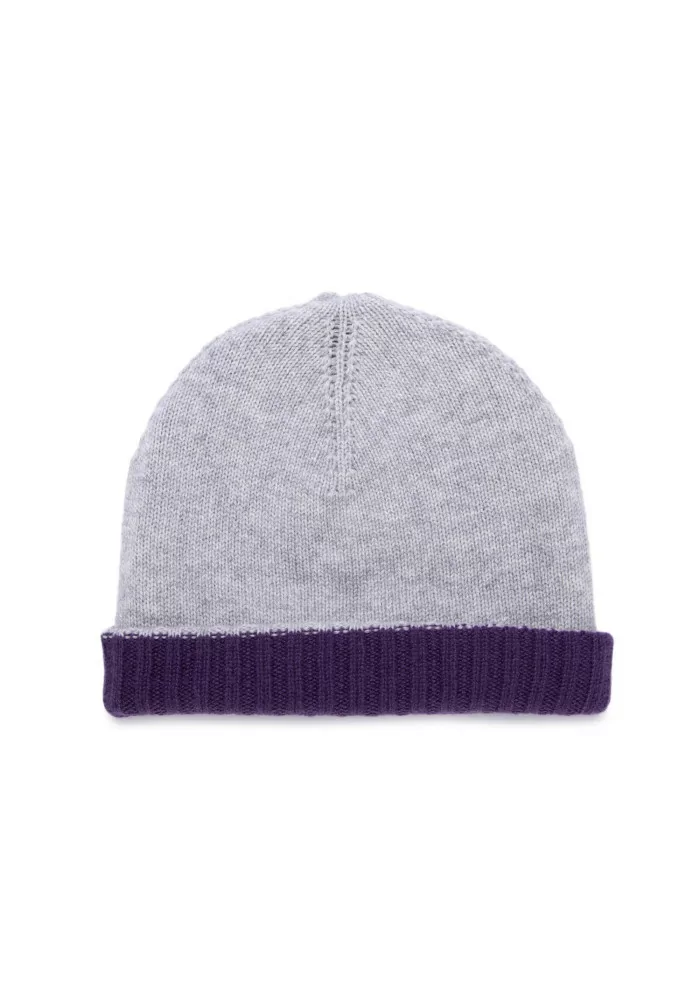 RIVIERA CASHMERE | BERRETTO DOUBLEFACE VIOLA GRIGIO Acquista Ora