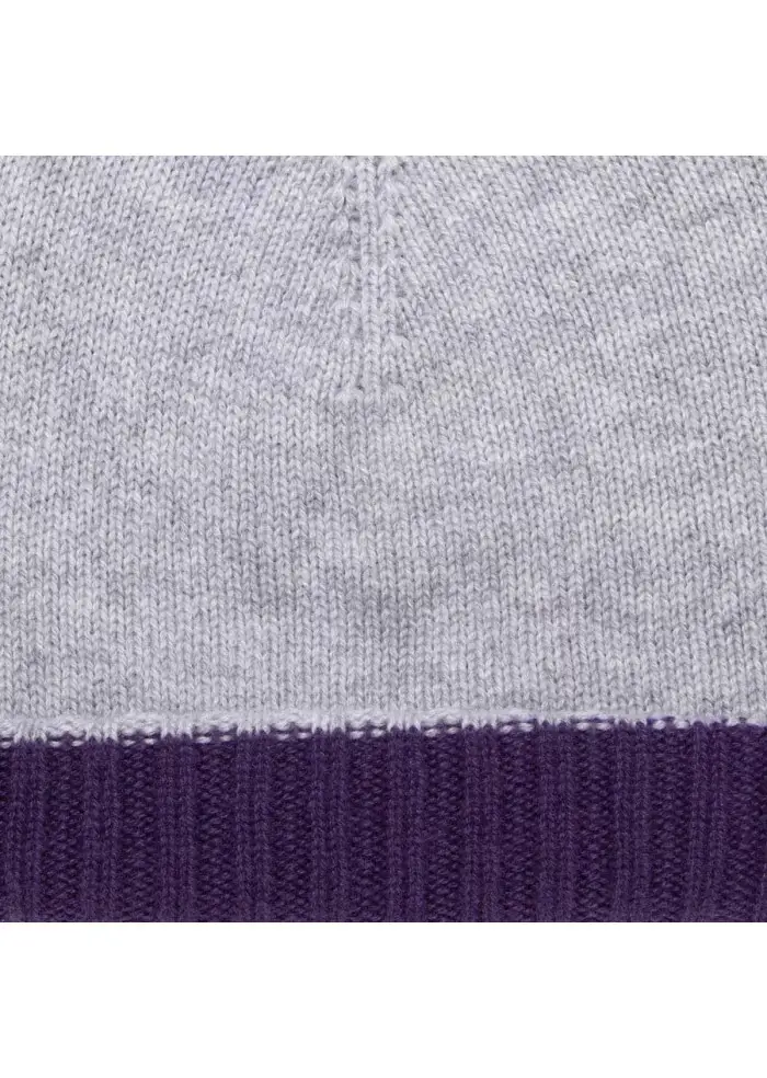 RIVIERA CASHMERE | BERRETTO DOUBLEFACE VIOLA GRIGIO Acquista Ora