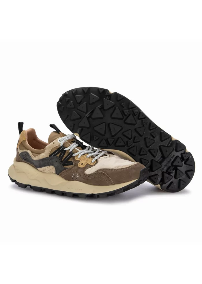 FLOWER MOUNTAIN | SNEAKERS YAMANO 3 CAMOSCIO NYLON MARRONE Fino Al -60%