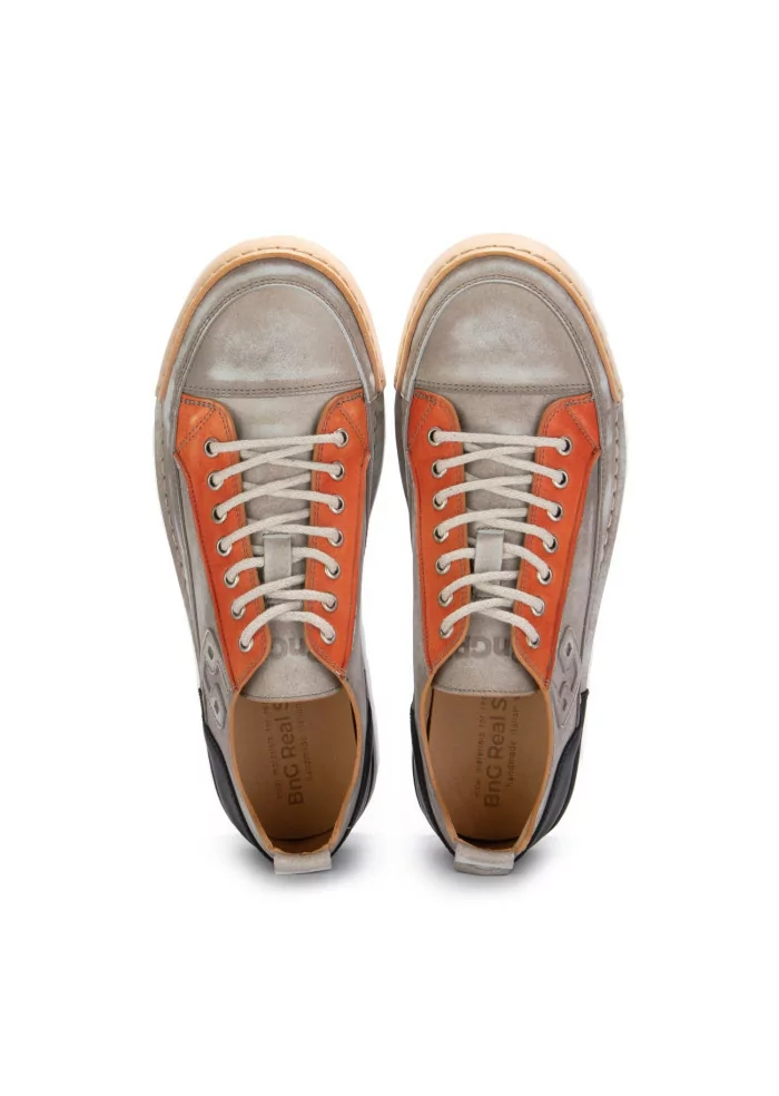 BNG REAL SHOES | SNEAKERS LA PATCH PELLE GRIGIO TORTORA Shopping Online