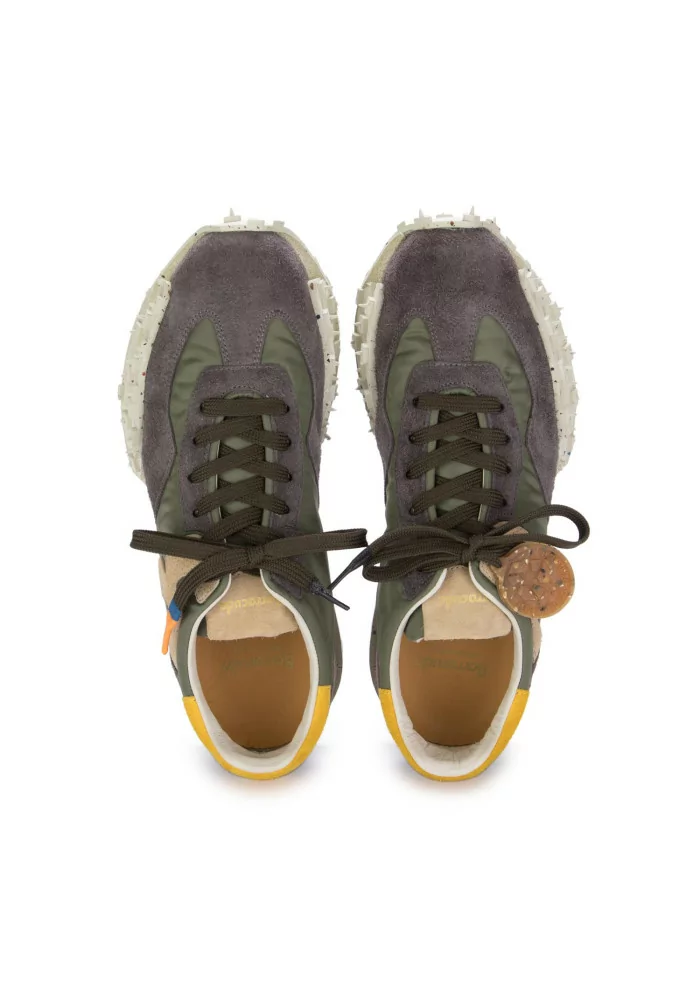 BARRACUDA | SNEAKERS CAMOSCIO NYLON GRIGIO VERDE Convenienza