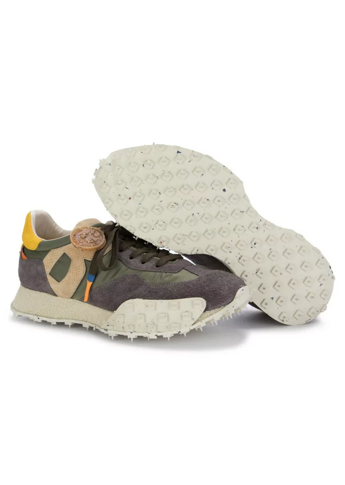 BARRACUDA | SNEAKERS CAMOSCIO NYLON GRIGIO VERDE Convenienza