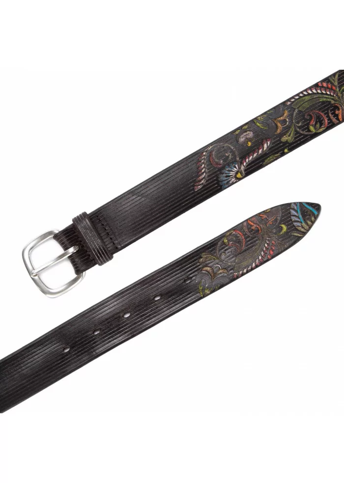 ORCIANI | CINTURA PAISLEY CUOIO MARRONE Outlet
