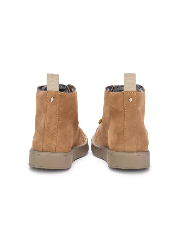 PANCHIC | TRONCHETTI CAMOSCIO MARRONE CHIARO LACCI GIALLI Offerte