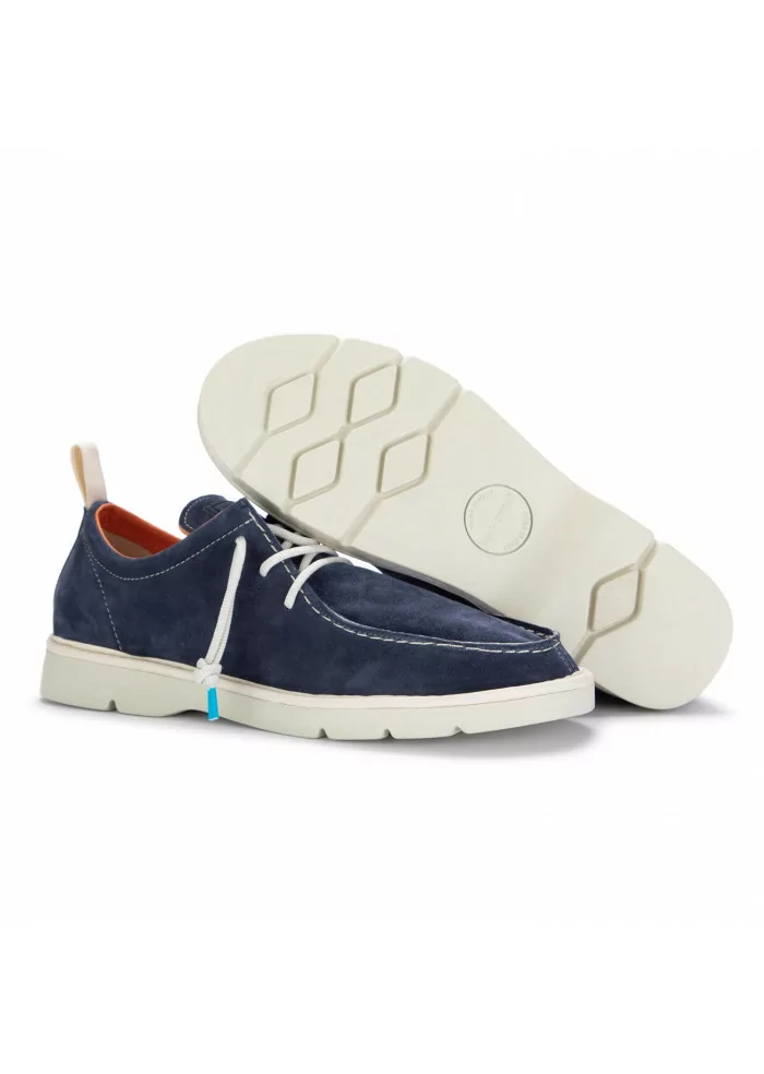 PANCHIC | SCARPE ALLACCIATE CAMOSCIO BLU Nuova