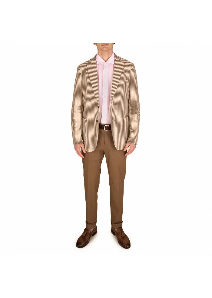 OUT/FIT | PANTALONI SOLDI COTONE MARRONE TABACCO Vendita
