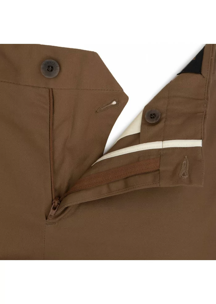 OUT/FIT | PANTALONI SOLDI COTONE MARRONE TABACCO Vendita