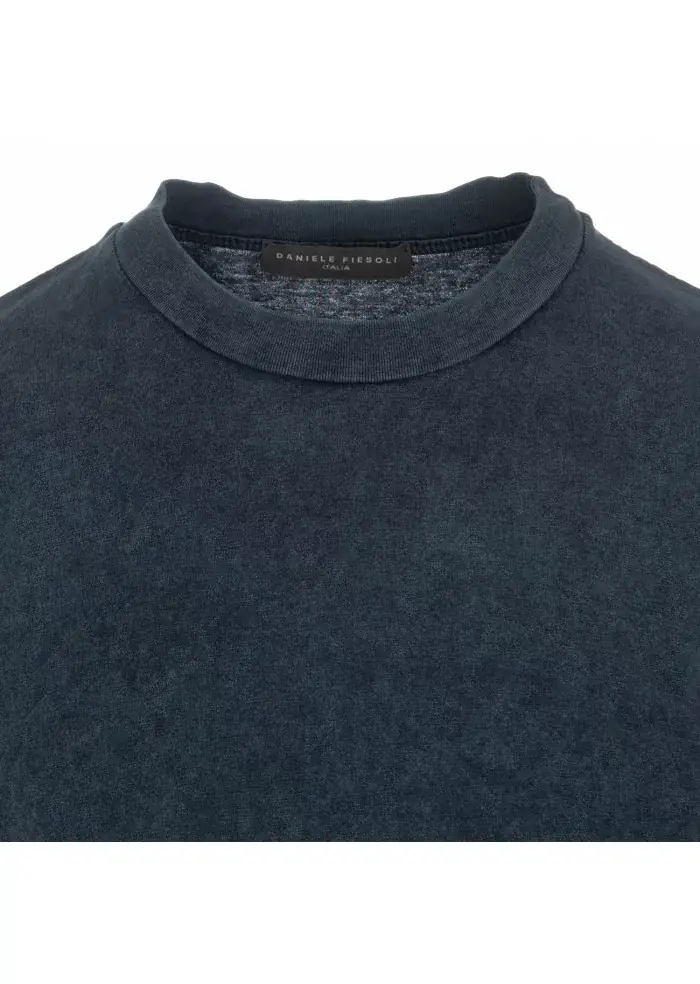 DANIELE FIESOLI | T-SHIRT JERSEY STONE WASHED BLU Soddisfazione Garantita