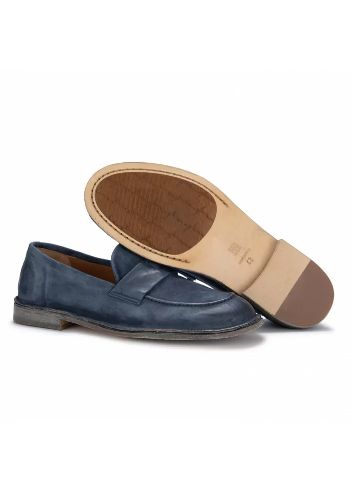 MOMA | MOCASSINI OLIVER WATER SCAMOSCIATO BLU NAVY Sottocosto