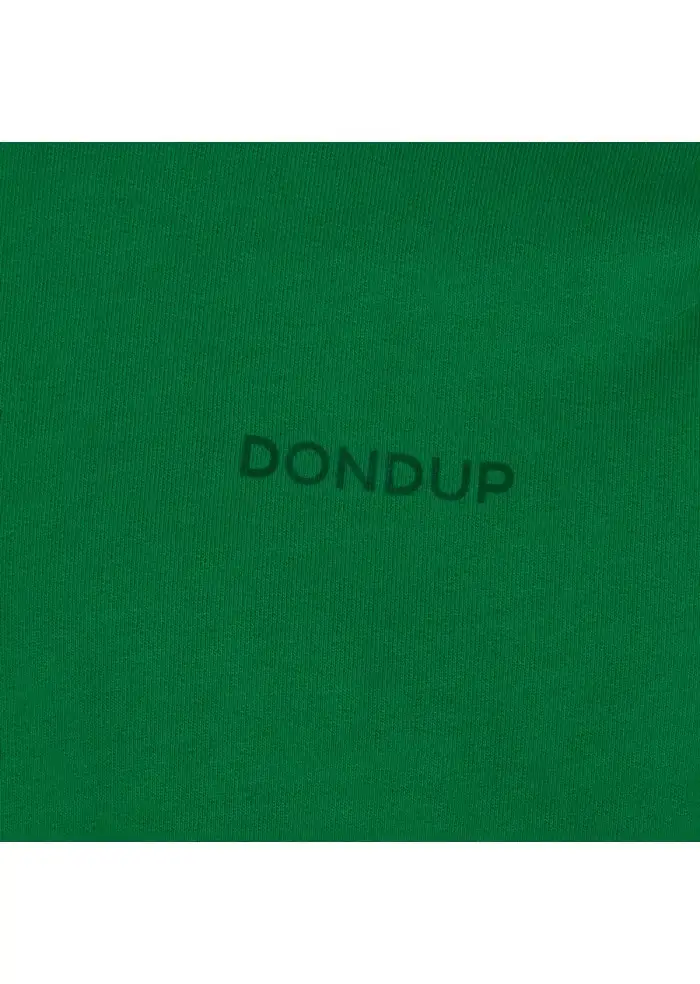 DONDUP | FELPA REGULAR LOGO VERDE Vendita Calda