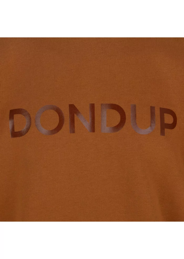 DONDUP | FELPA REGULAR LOGO MARRONE Vendita Economica