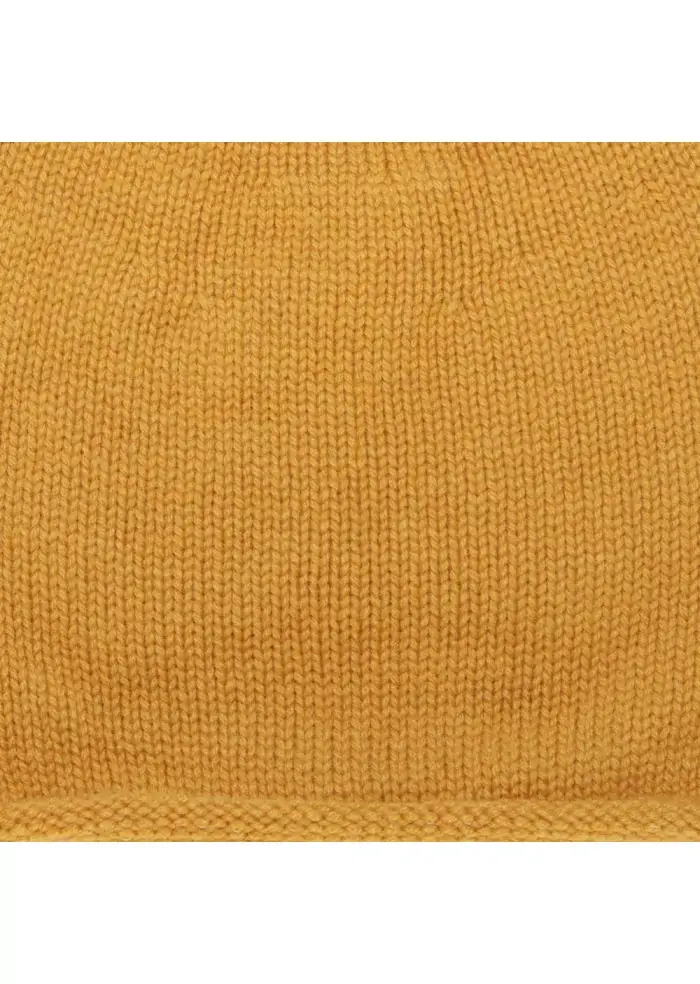 RIVIERA CASHMERE | BERETTO CASHMERE RASATO GIALLO Negozi Online