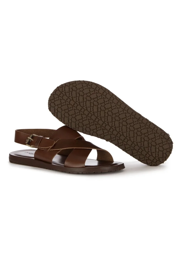 CUOIERIA TOSCANA | SANDALI INCROCIATI MARRONE Shopping Online