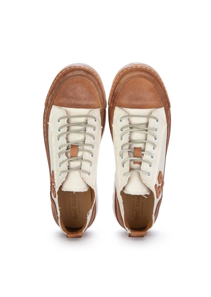 BNG REAL SHOES | SNEAKERS LA NOCCIOLA BIANCO MARRONE Outlet