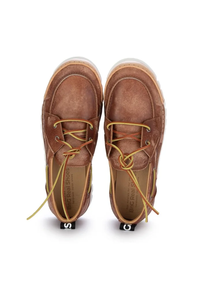 BNG REAL SHOES | SCARPE BASSE LA NAUTICA MARRONE Vendita Calda