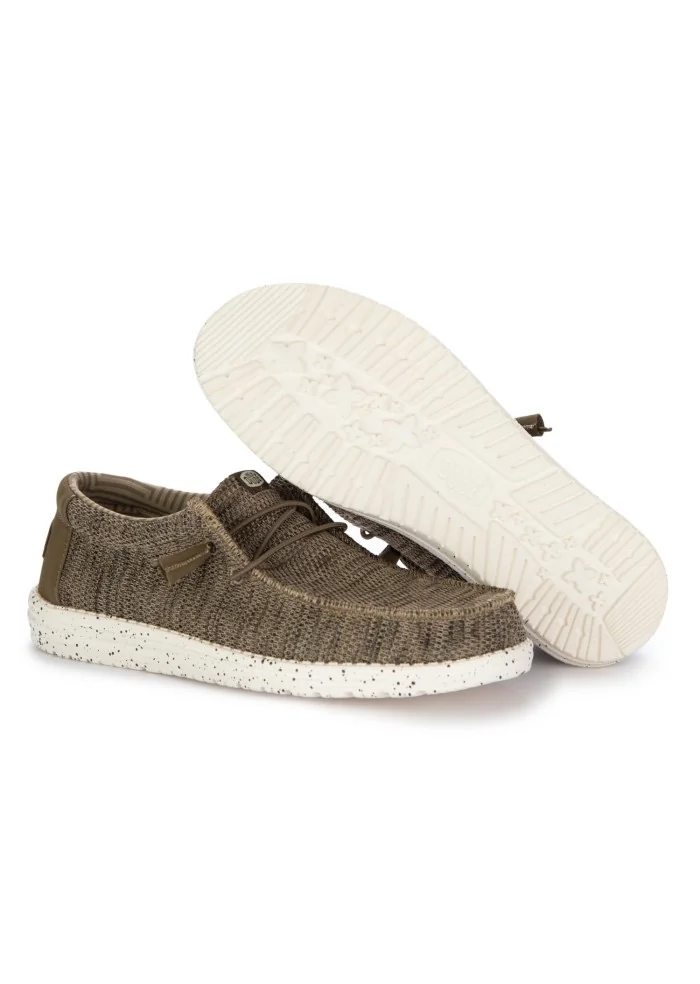HEY DUDE | SCARPE BASSE WALLY SOX MARRONE Nuova