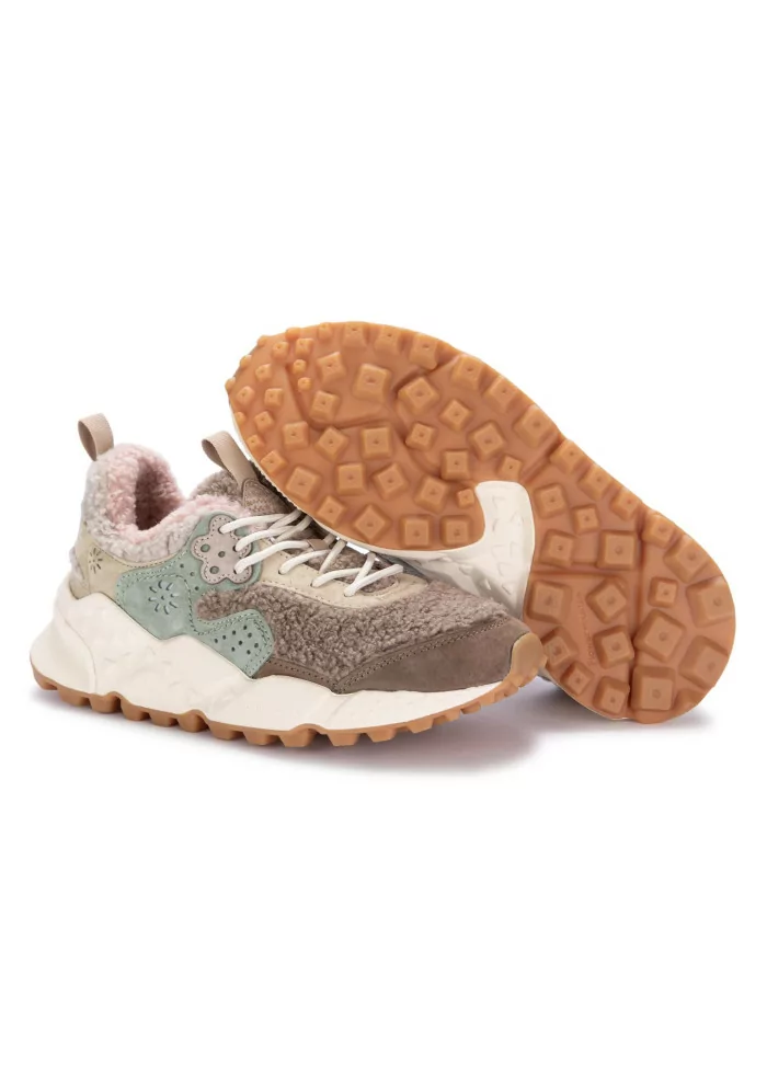 FLOWER MOUNTAIN | SNEAKERS KOTETSU TEDDY MARRONE ROSA Soddisfazione Garantita