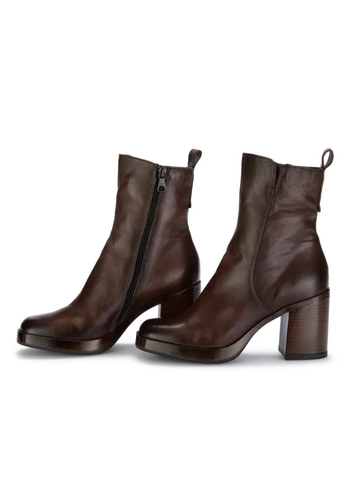 MJUS | STIVALETTI CON TACCO PELLE MARRONE CIOCCOLATO Fino Al -60%