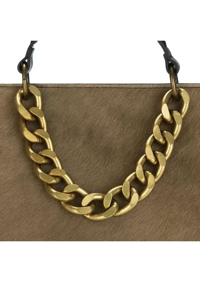 MY BEST BAG | BORSA A MANO EVELINE NERO KHAKI Affare Del Giorno