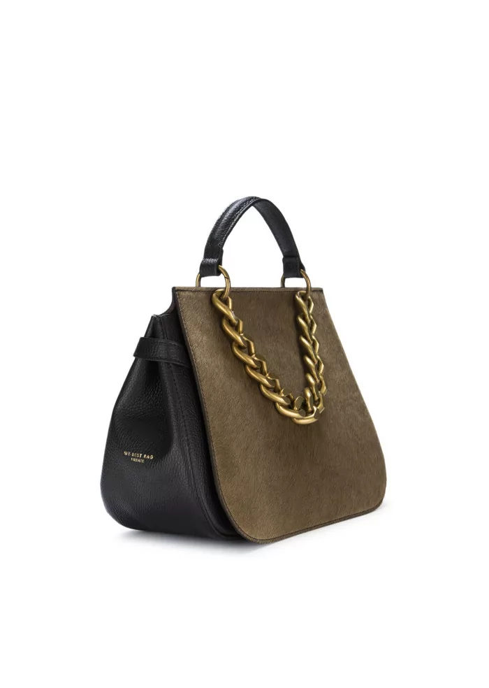 MY BEST BAG | BORSA A MANO EVELINE NERO KHAKI Affare Del Giorno