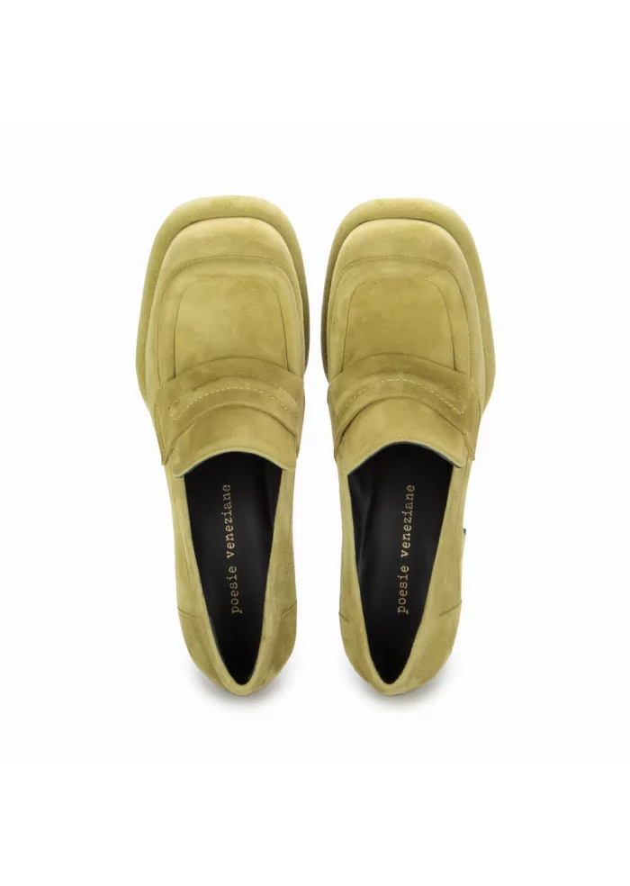 POESIE VENEZIANE | SCARPE TACCO CAMOSCIO VERDE PISTACCHIO Prezzo Ridotto