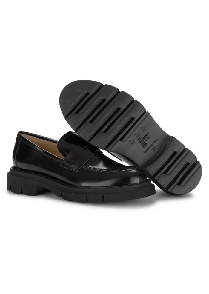 LUCA GROSSI | MOCASSINI PELLE LUCIDA NERO Spedizione gratuita