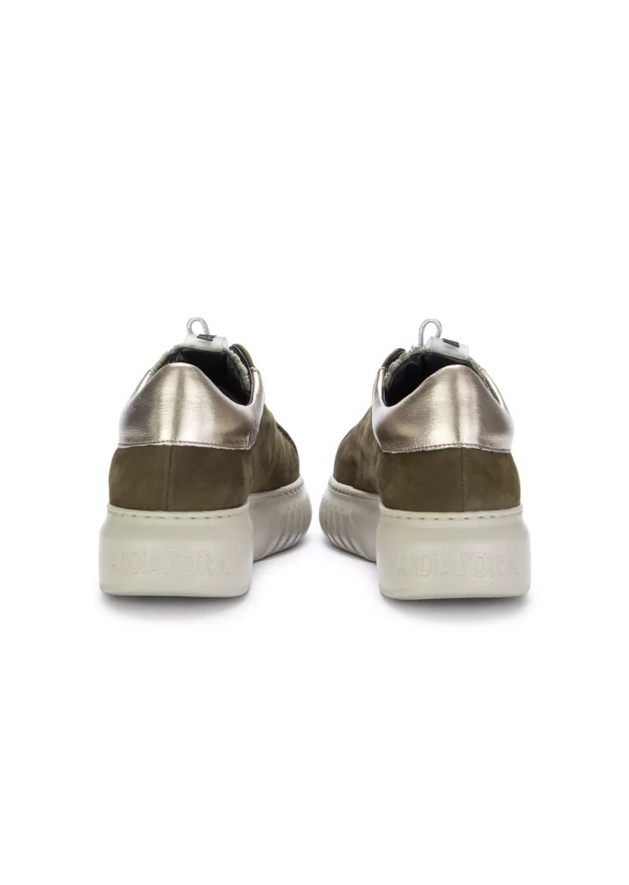 ANDIA FORA | SNEAKERS LIBI PY PELLE NABUK VERDE MILITARE Nuova