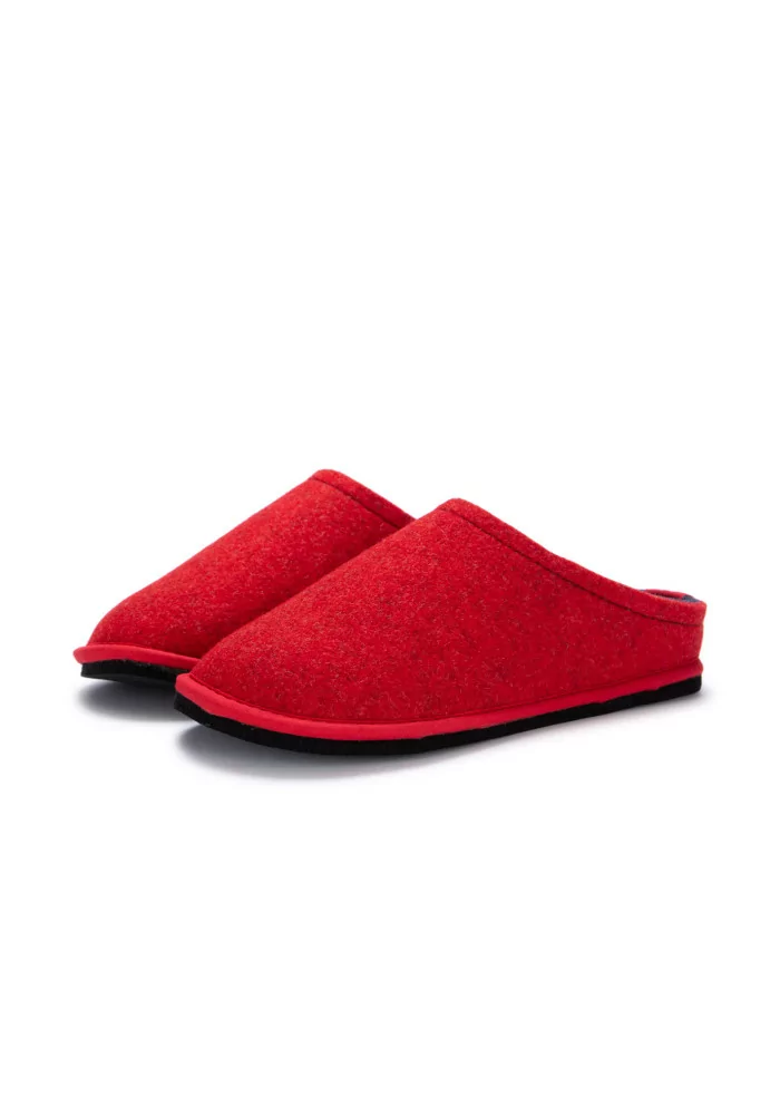 LÖWENWEISS | PANTOFOLE FELTRO DI LANA ROSSO BLU Moda