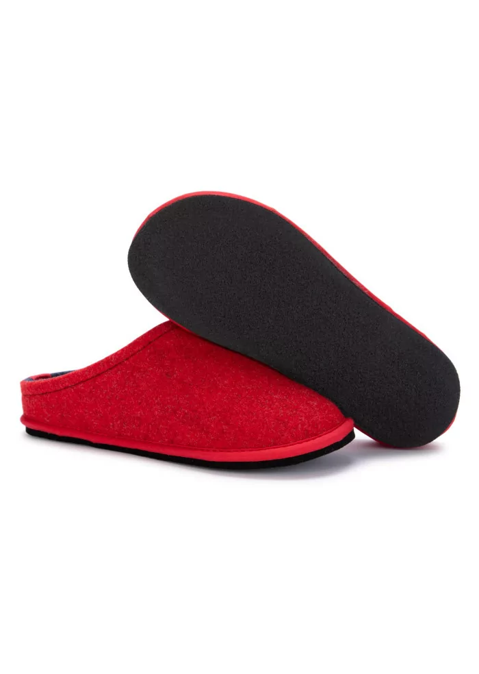 LÖWENWEISS | PANTOFOLE FELTRO DI LANA ROSSO BLU Moda