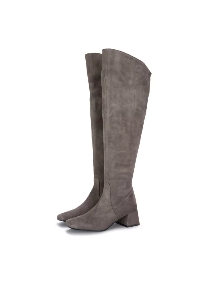 MA+DE 94 | STIVALI ALTI CAMOSCIO TAUPE Qualità