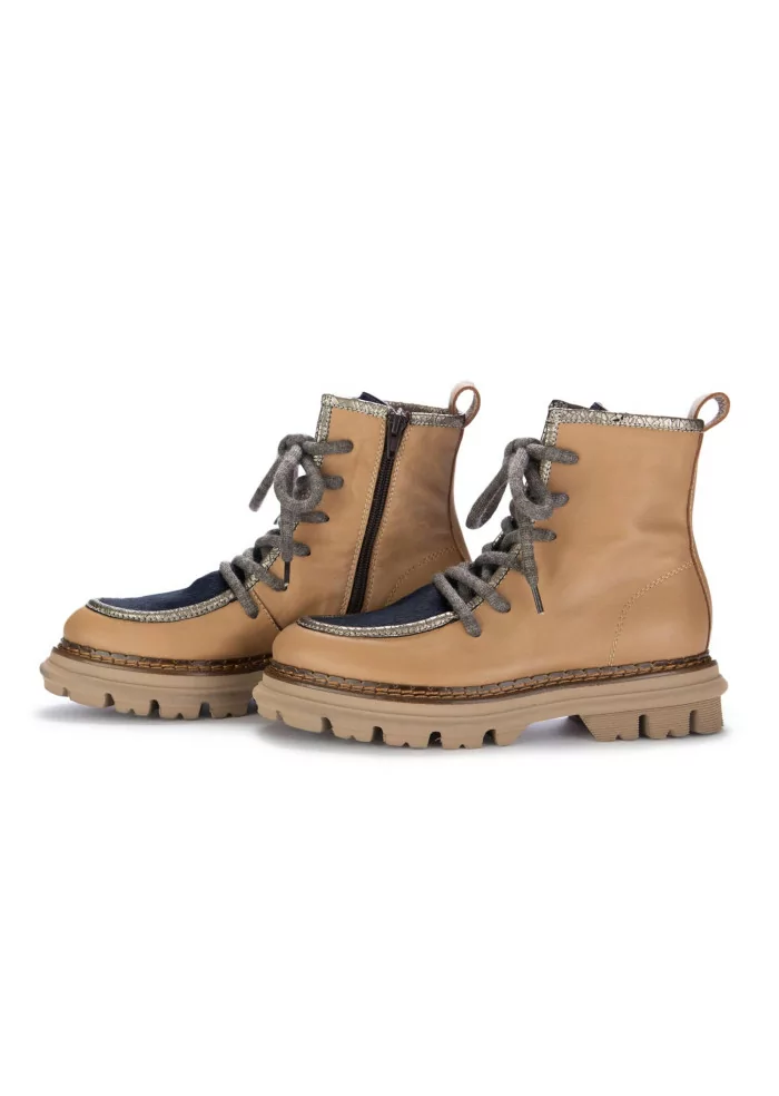 CATERINA C | STIVALETTI PELLE CAVALLINO MARRONE BLU Bestseller