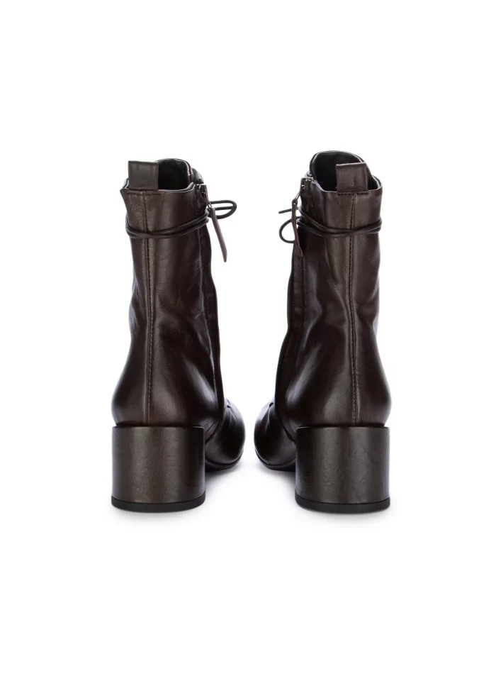 VICOLO 8 | STIVALETTI CON TACCO LACCI PELLE MARRONE Offerta
