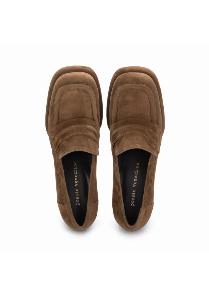 POESIE VENEZIANE | SCARPE TACCO CAMOSCIO MARRONE Only for today