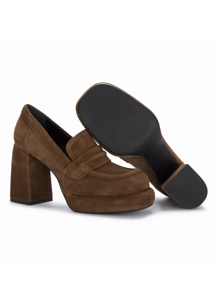 POESIE VENEZIANE | SCARPE TACCO CAMOSCIO MARRONE Only for today