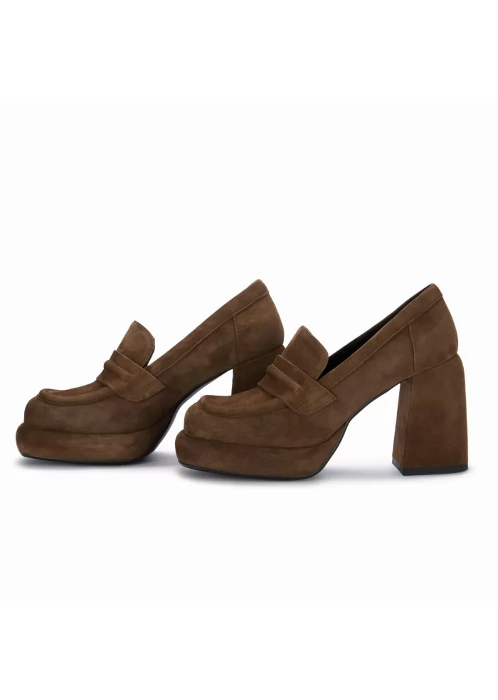 POESIE VENEZIANE | SCARPE TACCO CAMOSCIO MARRONE Only for today