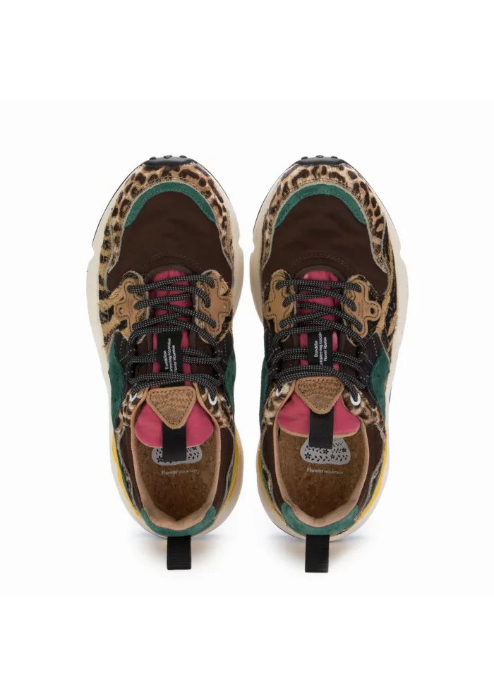 FLOWER MOUNTAIN | SNEAKERS YAMANO 3 PONY HAIR MARRONE MULTICOLORE Super sconto