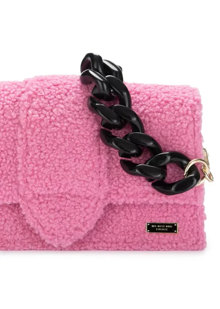 MY BEST BAG | BORSA A SPALLA ATENA TEDDY ROSA 50% di sconto con spedizione gratuita