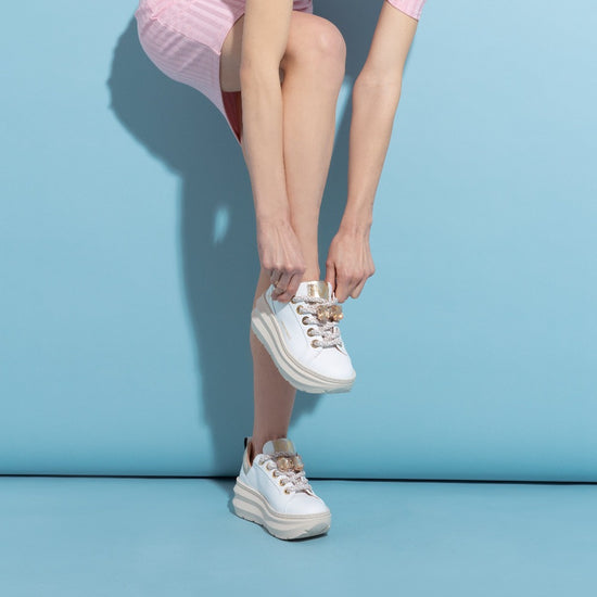 Lorenzo Mari Sneaker Clio Bianco/Platino Negozio