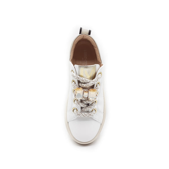 Lorenzo Mari Sneaker Clio Bianco/Platino Negozio