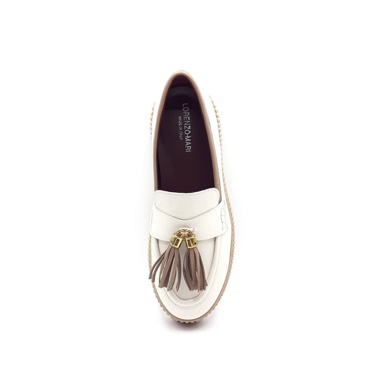 Lorenzo Mari Mocassino Sally Off white Promozione Limitata