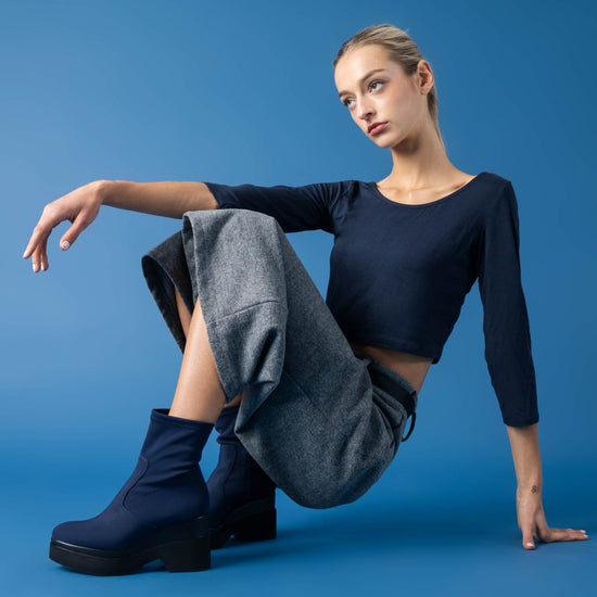 Lorenzo Mari Stivaletto Polly lycra Blu Novità