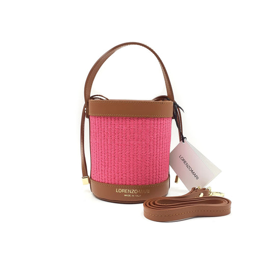 Lorenzo Mari New Secchiello Panfilo Rafia Fuxia Moda