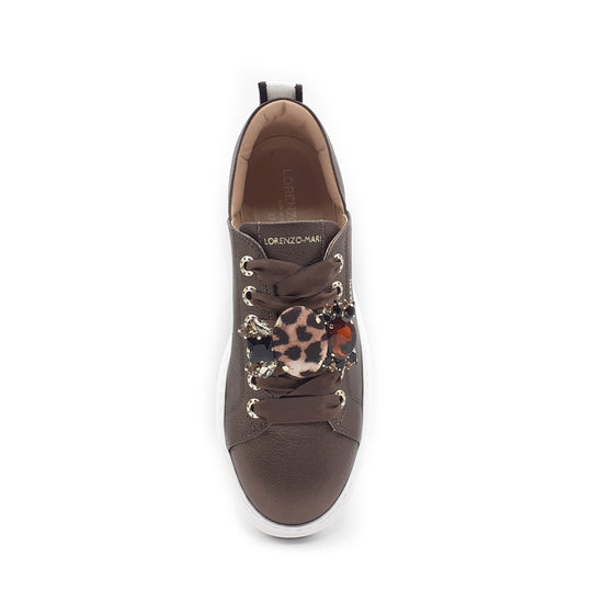 Lorenzo Mari Sneaker Sofia Chocolate In Saldo