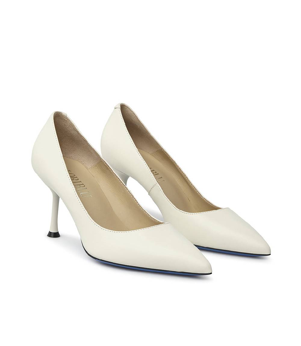 Loriblu Decollete in pelle bianca Fino al 65% di sconto