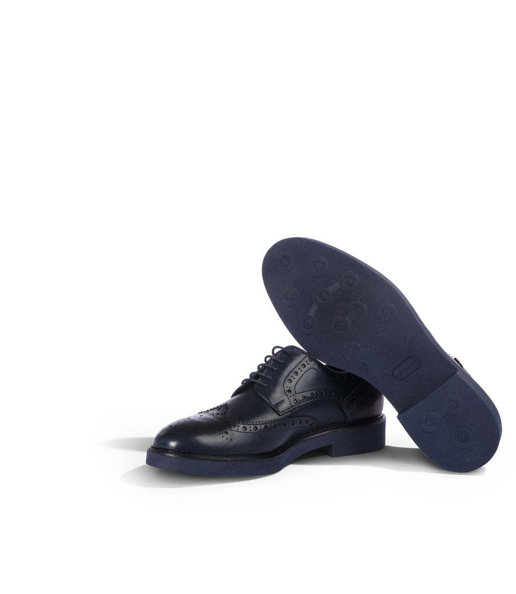 Loriblu Derby in pelle brogue blu Novità