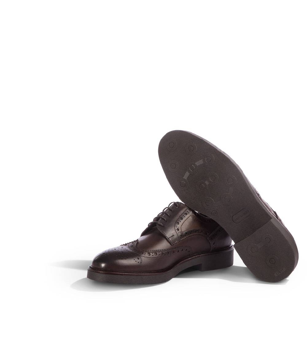 Loriblu Derby in pelle brogue marrone Offerta