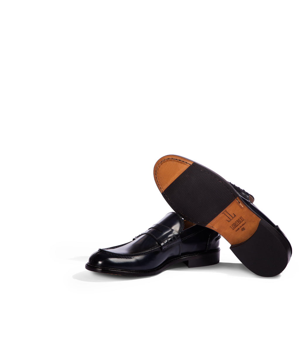 Loriblu Mocassini in pelle blu scuro Offerte