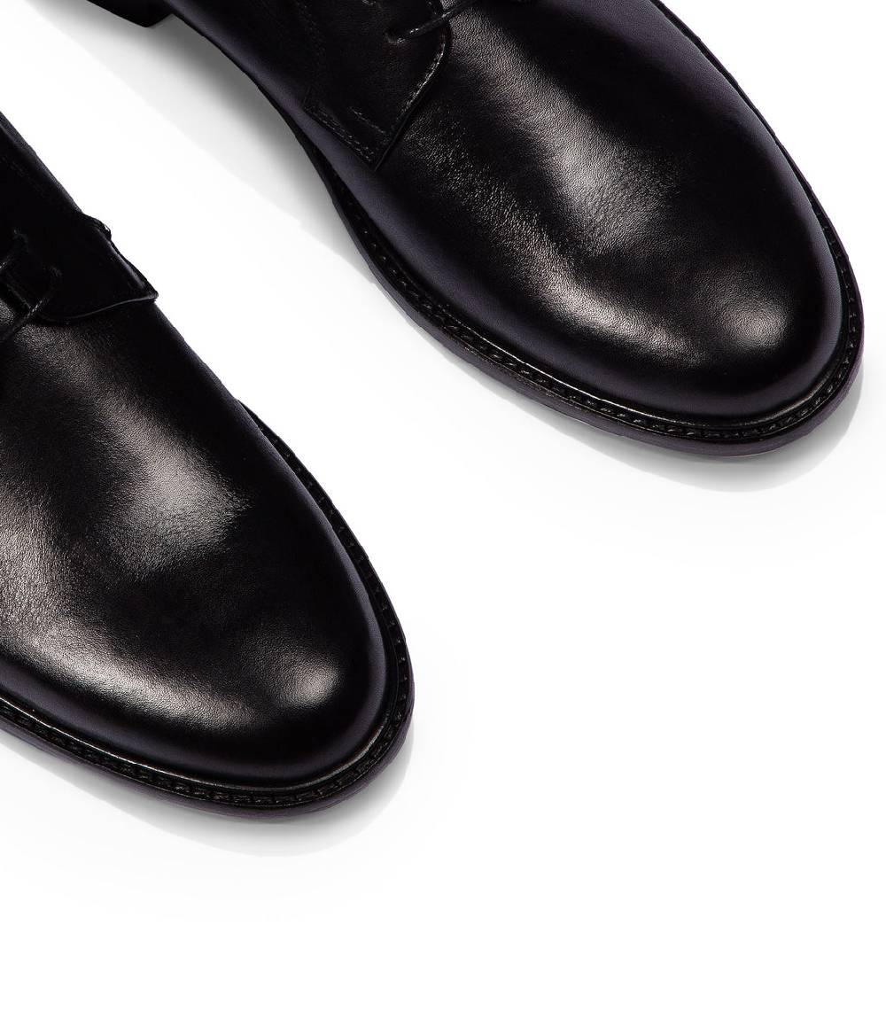 Loriblu Stringate derby in pelle nera Vendita Economica