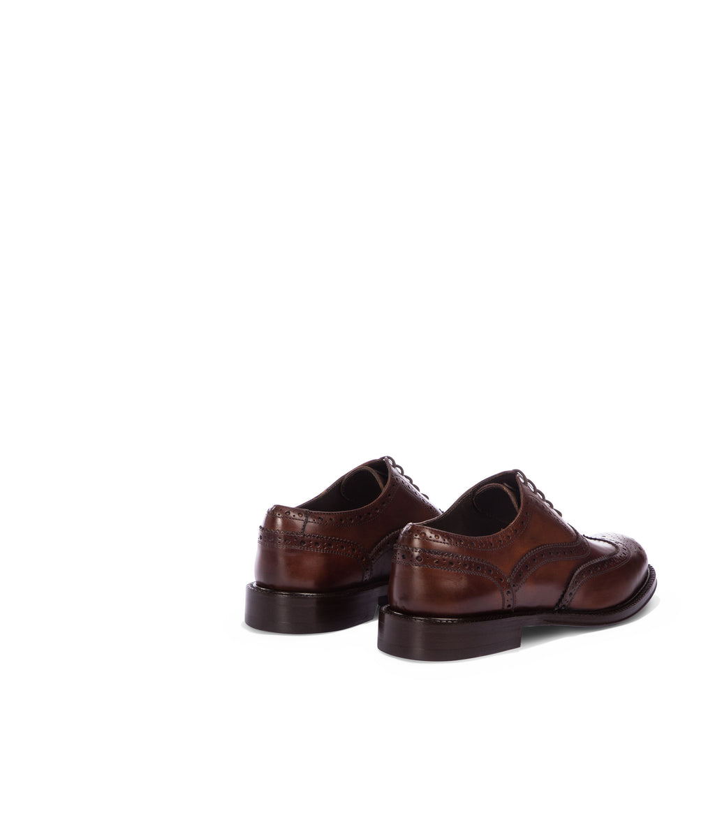 Loriblu Stringate oxford in pelle brogue marrone Offerta per la Festa della Mamma