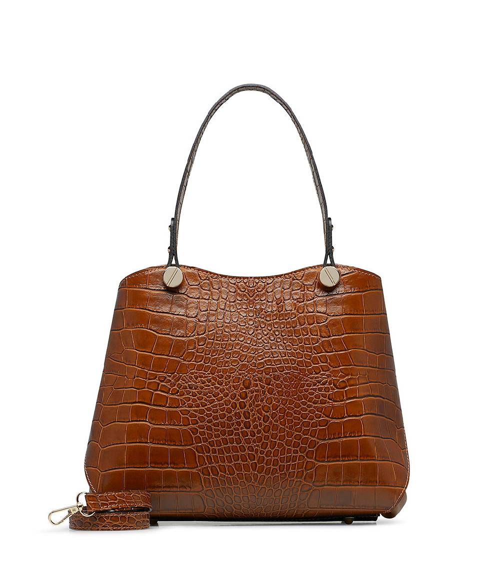 Loriblu Borsa tote cuoio in pelle stampa cocco Vendite Flash